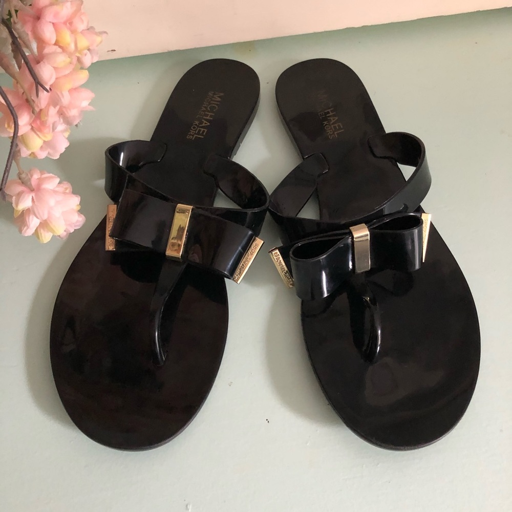 Michael Kors Bow Jelly Flip-flops
